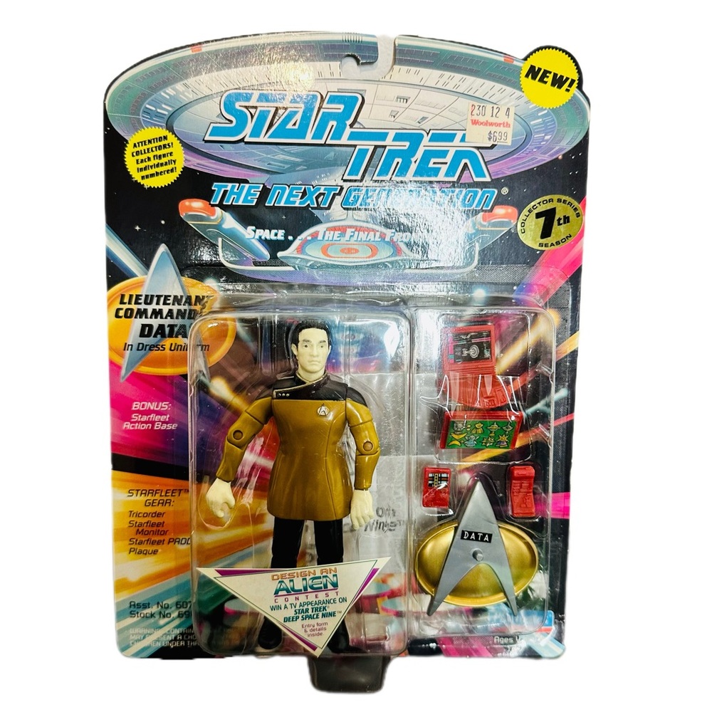Star Trek The Next Generation DATA IN DRESS UNIFORM 1994 Playmates Figure NEW!